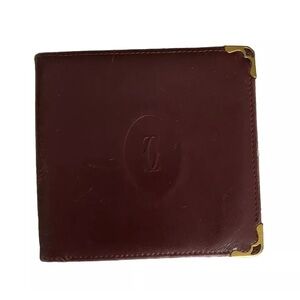 ❌SOLD❌ Authentic Cartier Wallet Mastline Leather Bordeaux bifold men’s wallet